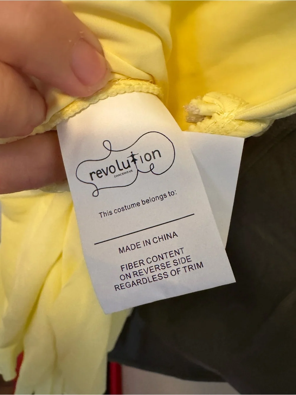 NWT Revolution Yellow Dance Costume